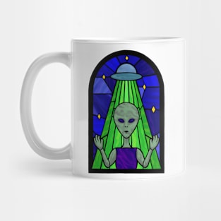 Stained Glass Alien Mug